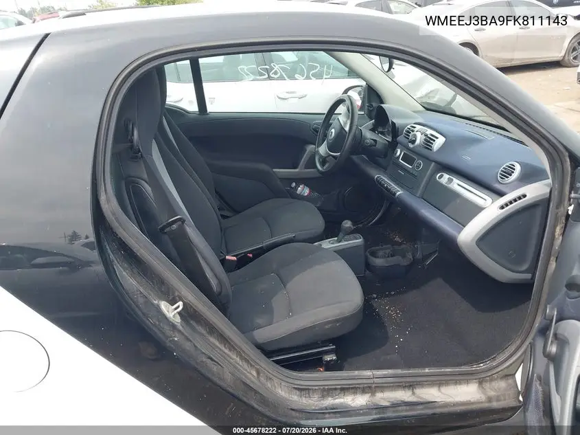 2015 Smart Fortwo Pure VIN: WMEEJ3BA9FK811143 Lot: 45678222