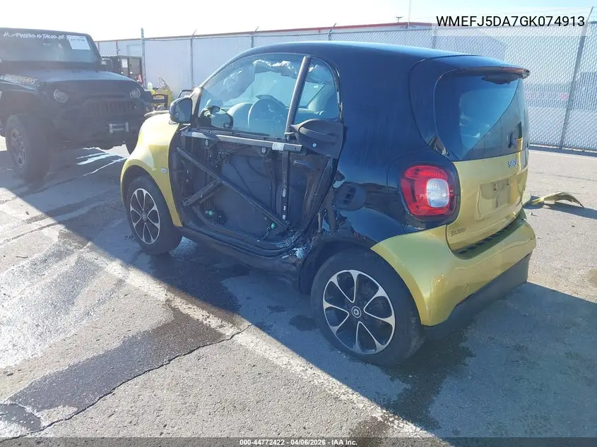 2016 Smart Fortwo Passion VIN: WMEFJ5DA7GK074913 Lot: 44772422