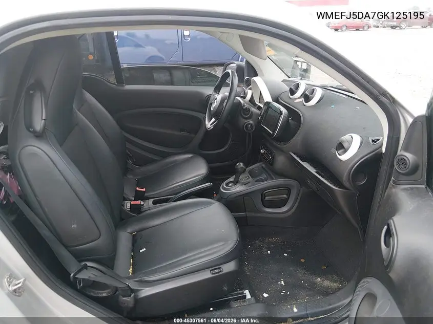 2016 Smart Fortwo Pure VIN: WMEFJ5DA7GK125195 Lot: 45307561