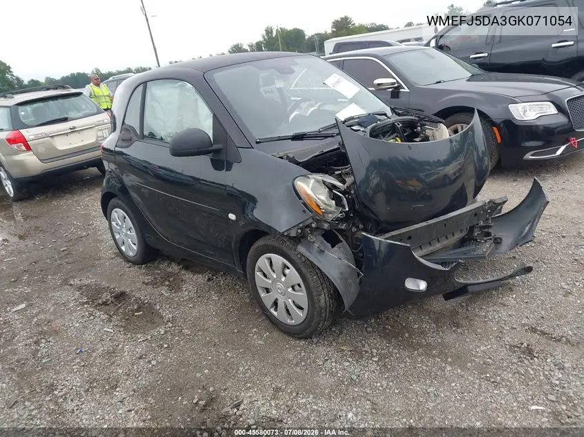 2016 Smart Fortwo Pure VIN: WMEFJ5DA3GK071054 Lot: 45580073