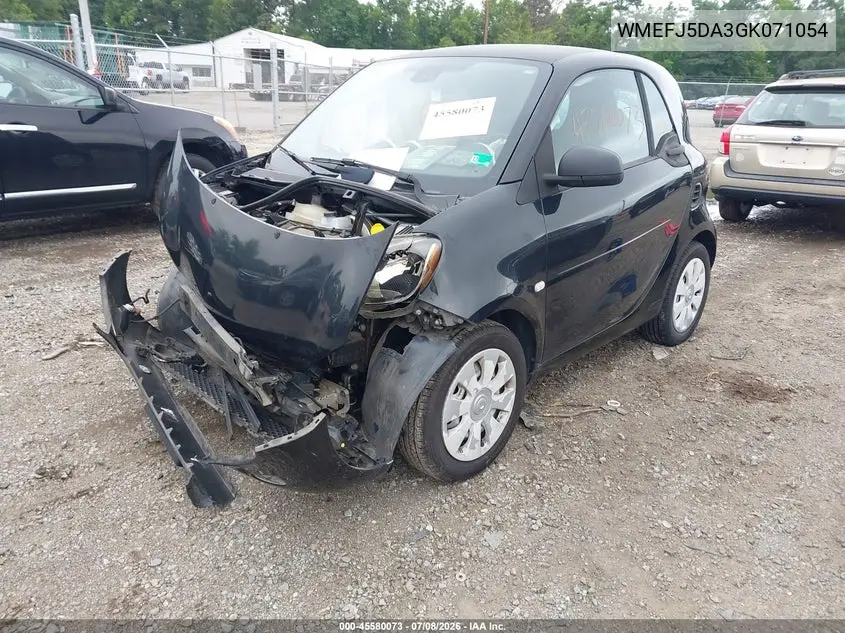2016 Smart Fortwo Pure VIN: WMEFJ5DA3GK071054 Lot: 45580073