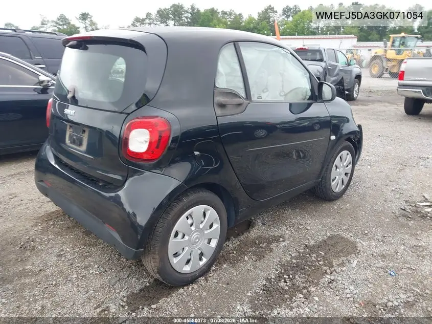 2016 Smart Fortwo Pure VIN: WMEFJ5DA3GK071054 Lot: 45580073