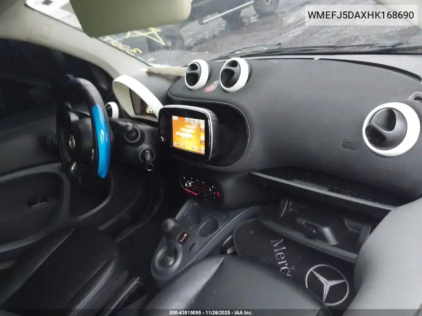 WMEFJ5DAXHK168690 2017 Smart Fortwo Pure