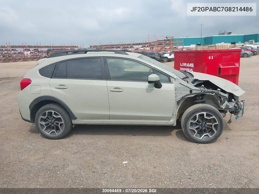 2016 Subaru Crosstrek Premium VIN: JF2GPABC7G8214486 Lot: 30094469