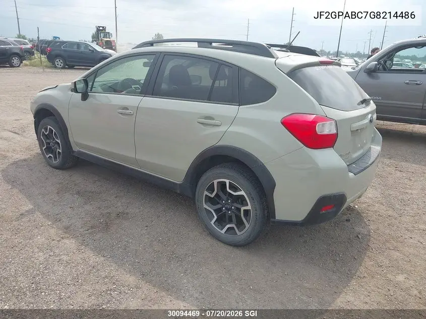 2016 Subaru Crosstrek Premium VIN: JF2GPABC7G8214486 Lot: 30094469
