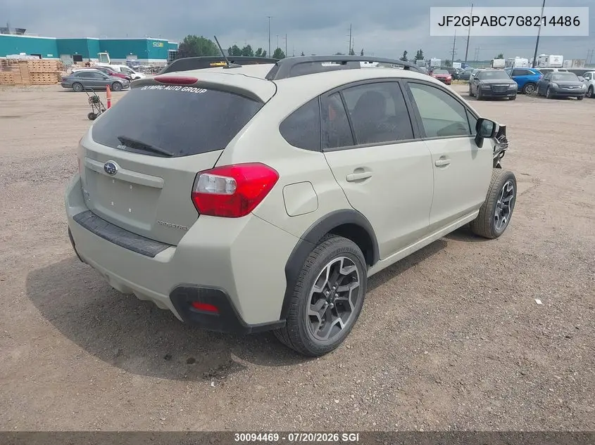 2016 Subaru Crosstrek Premium VIN: JF2GPABC7G8214486 Lot: 30094469