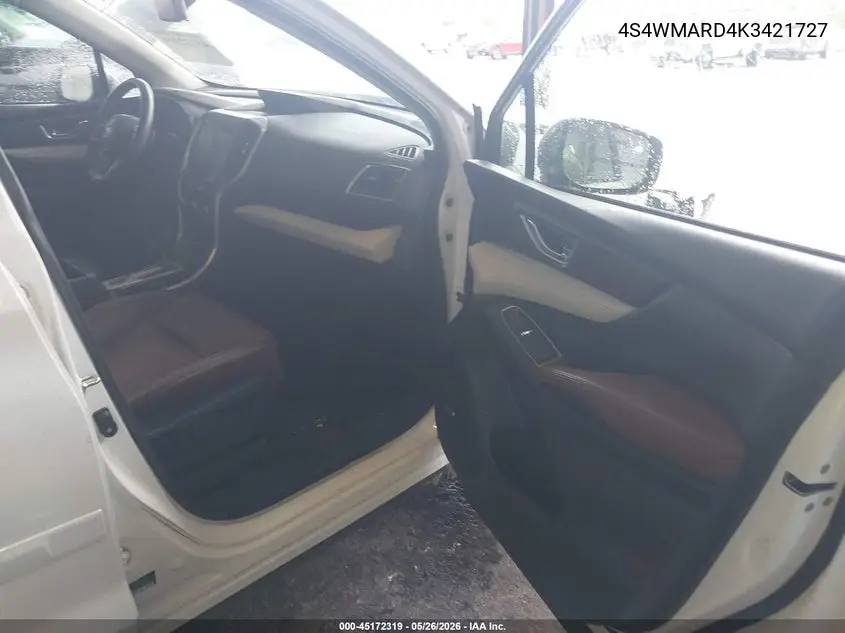 2019 Subaru Ascent Touring VIN: 4S4WMARD4K3421727 Lot: 45172319