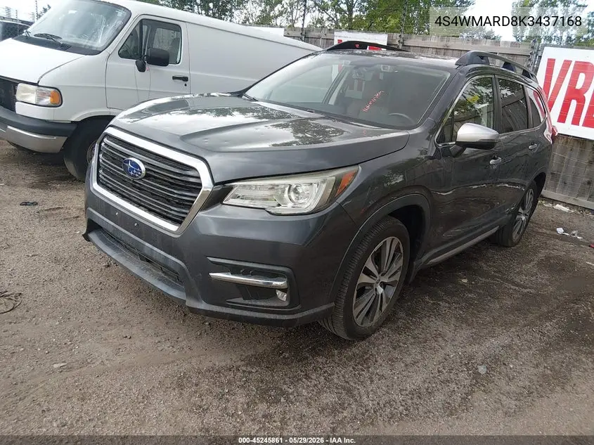 2019 Subaru Ascent Touring VIN: 4S4WMARD8K3437168 Lot: 45245861