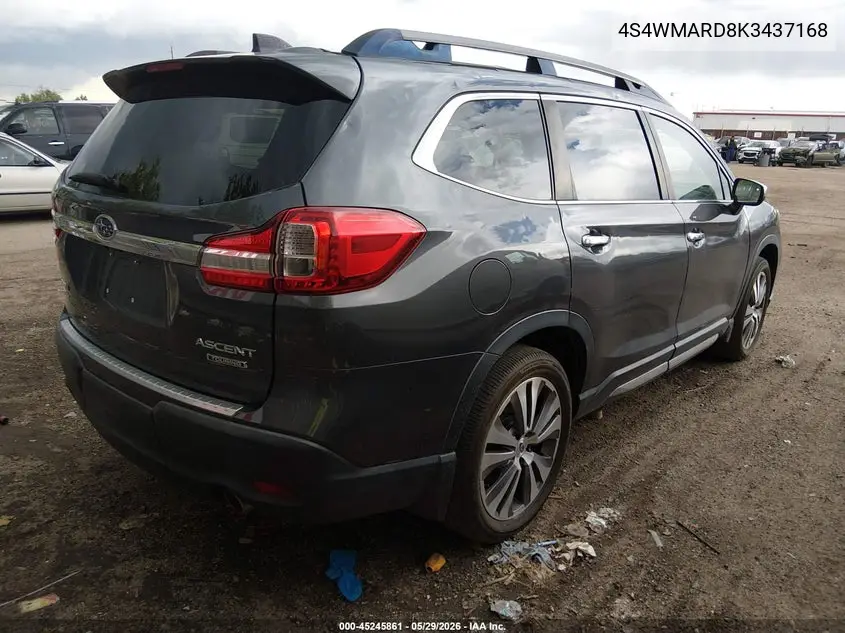 2019 Subaru Ascent Touring VIN: 4S4WMARD8K3437168 Lot: 45245861