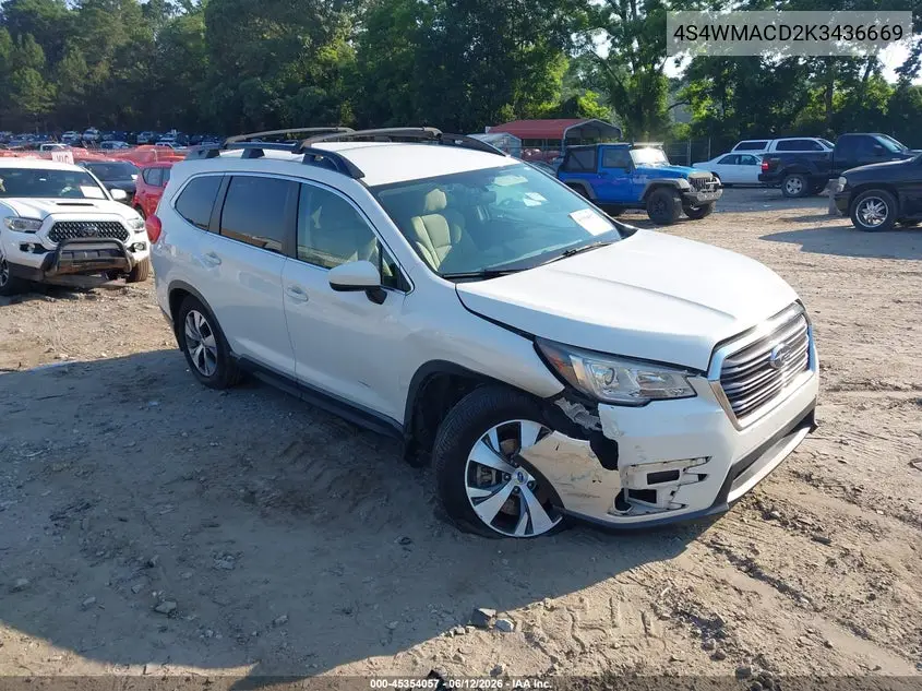 2019 Subaru Ascent Premium VIN: 4S4WMACD2K3436669 Lot: 45354057