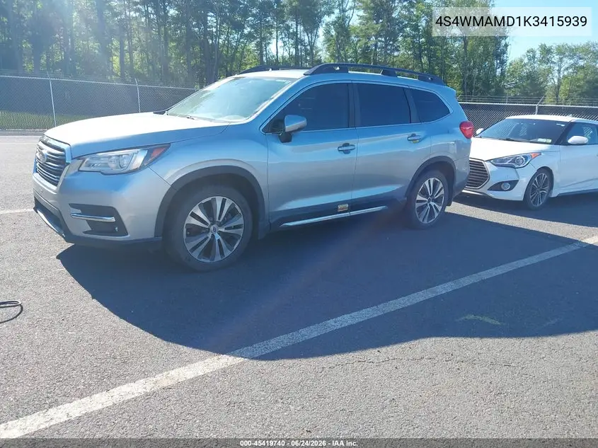 2019 Subaru Ascent Limited VIN: 4S4WMAMD1K3415939 Lot: 45419740