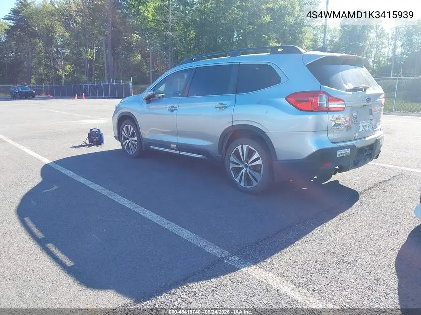 2019 Subaru Ascent Limited VIN: 4S4WMAMD1K3415939 Lot: 45419740
