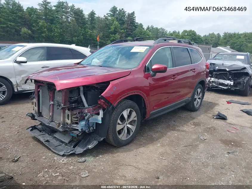 2019 Subaru Ascent Premium VIN: 4S4WMAFD6K3468469 Lot: 45423741