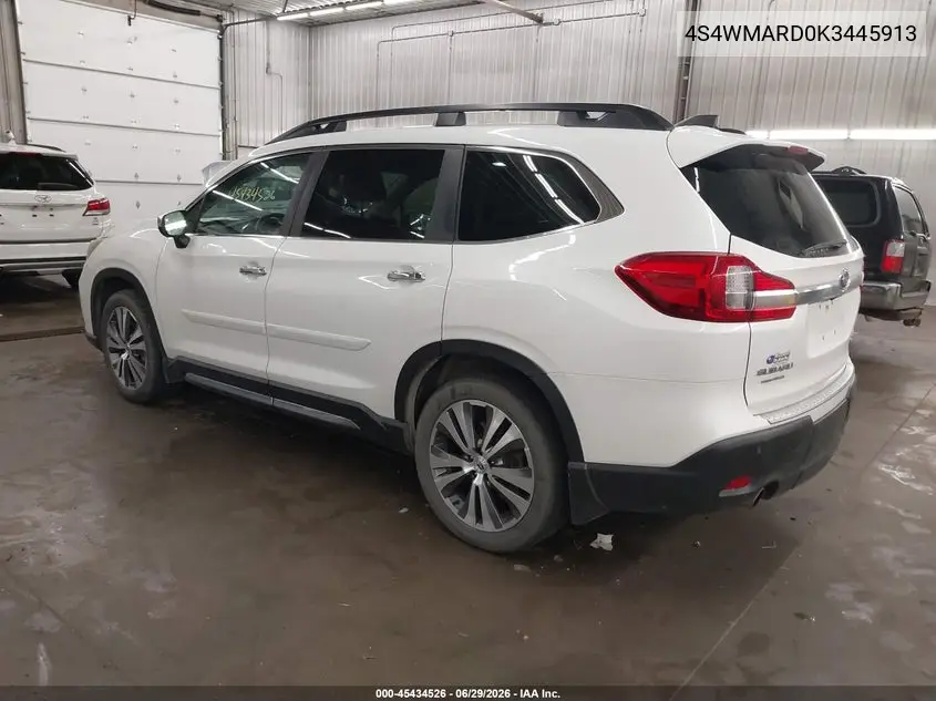2019 Subaru Ascent Touring VIN: 4S4WMARD0K3445913 Lot: 45434526