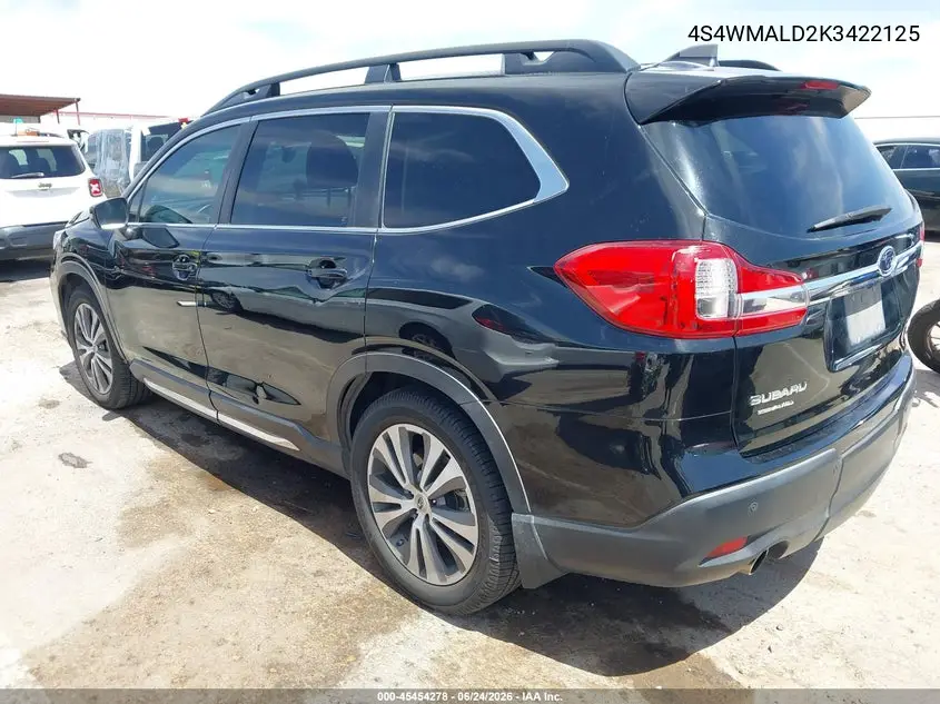 2019 Subaru Ascent Limited VIN: 4S4WMALD2K3422125 Lot: 45454278