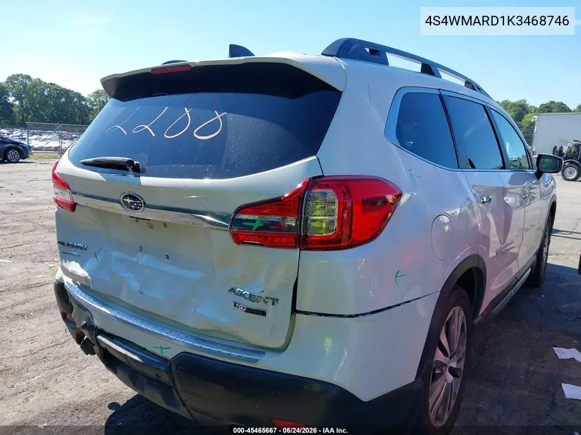 2019 Subaru Ascent Touring VIN: 4S4WMARD1K3468746 Lot: 45465667