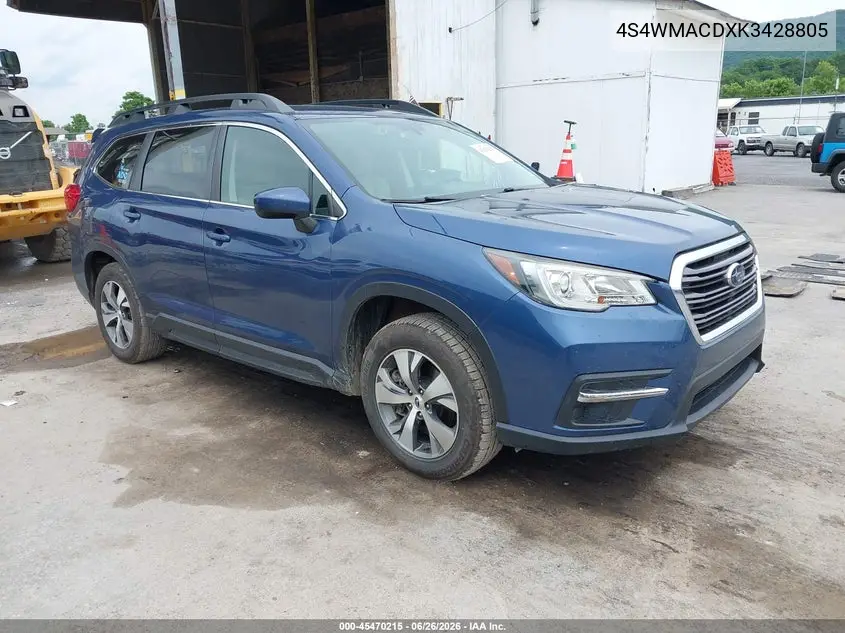 2019 Subaru Ascent Premium VIN: 4S4WMACDXK3428805 Lot: 45470215