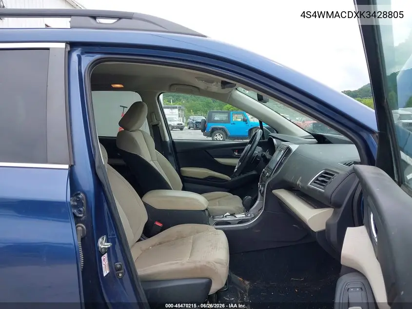 2019 Subaru Ascent Premium VIN: 4S4WMACDXK3428805 Lot: 45470215