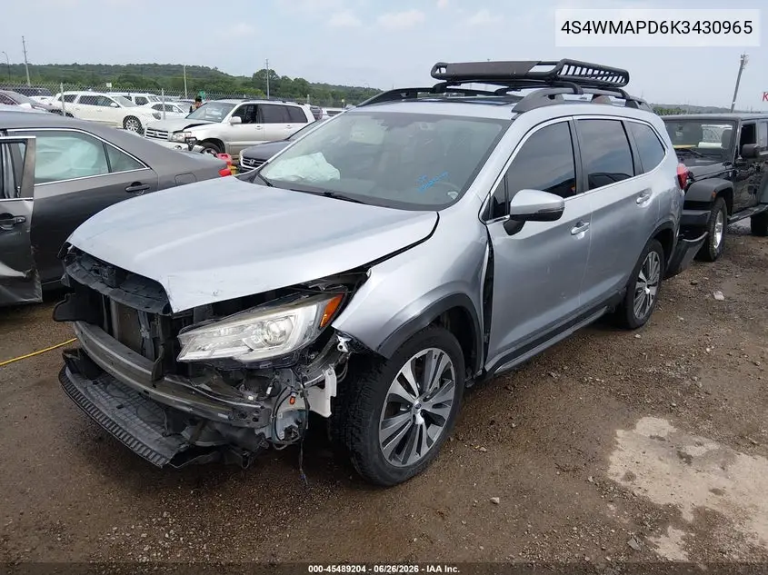 2019 Subaru Ascent Limited VIN: 4S4WMAPD6K3430965 Lot: 45489204