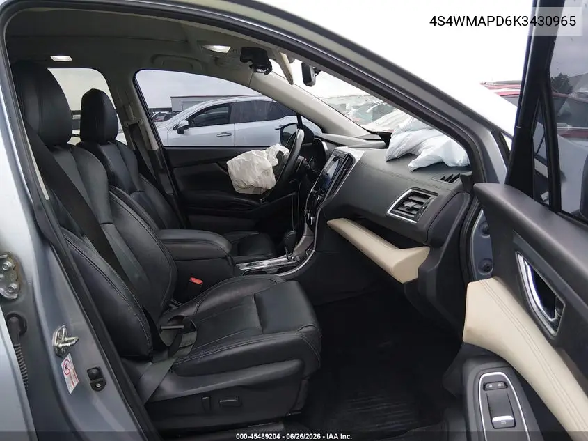2019 Subaru Ascent Limited VIN: 4S4WMAPD6K3430965 Lot: 45489204