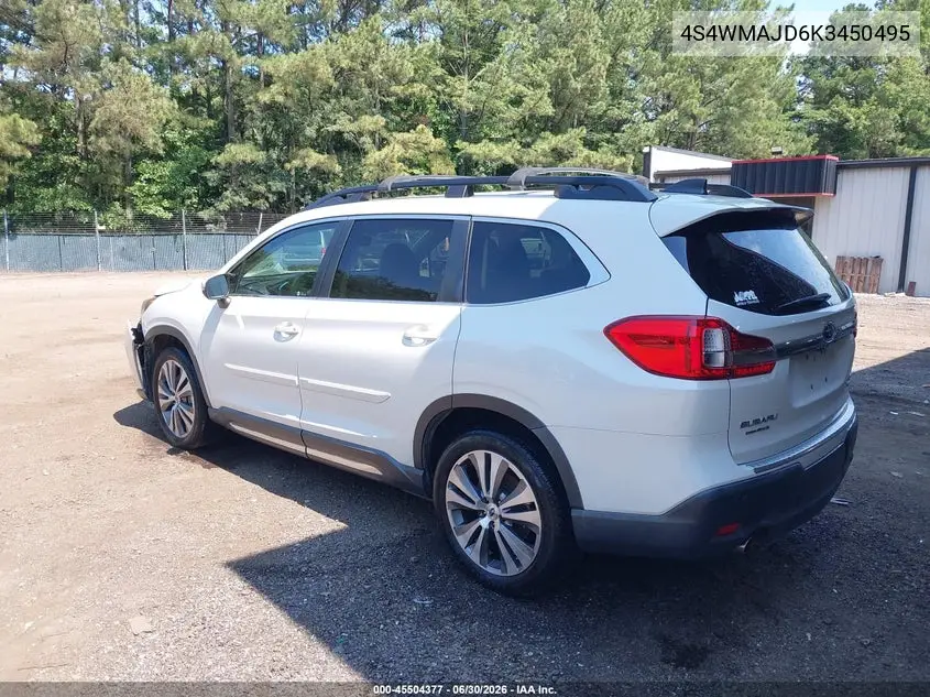 2019 Subaru Ascent Limited VIN: 4S4WMAJD6K3450495 Lot: 45504377