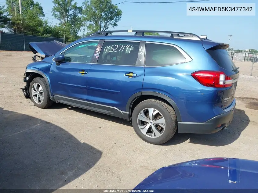 2019 Subaru Ascent Premium VIN: 4S4WMAFD5K3477342 Lot: 45527191