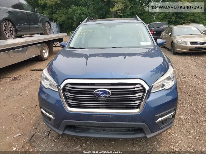 2019 Subaru Ascent Limited VIN: 4S4WMAPD7K3407095 Lot: 45529057