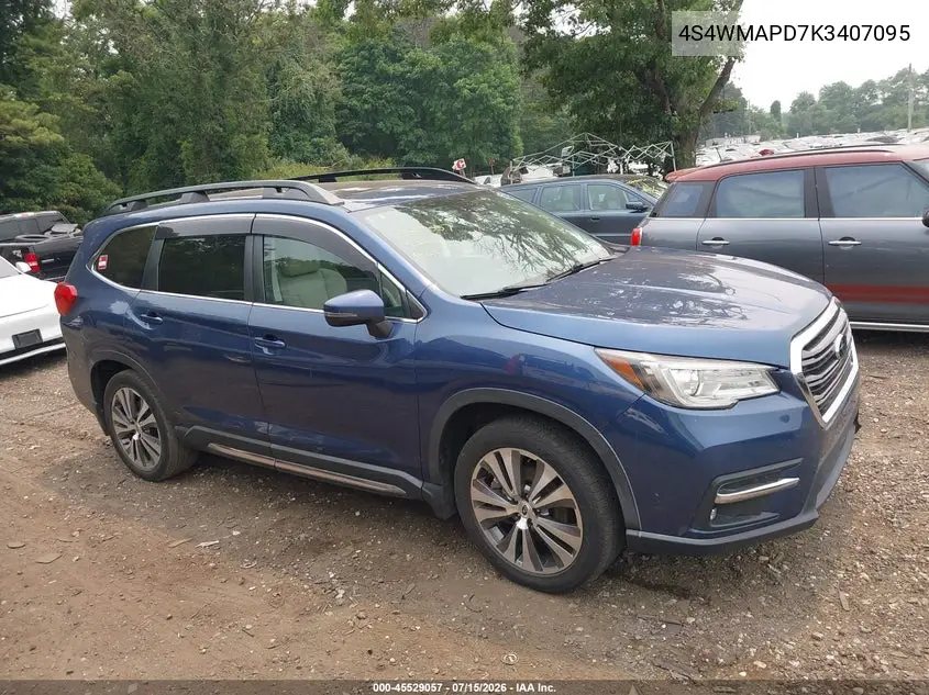 2019 Subaru Ascent Limited VIN: 4S4WMAPD7K3407095 Lot: 45529057