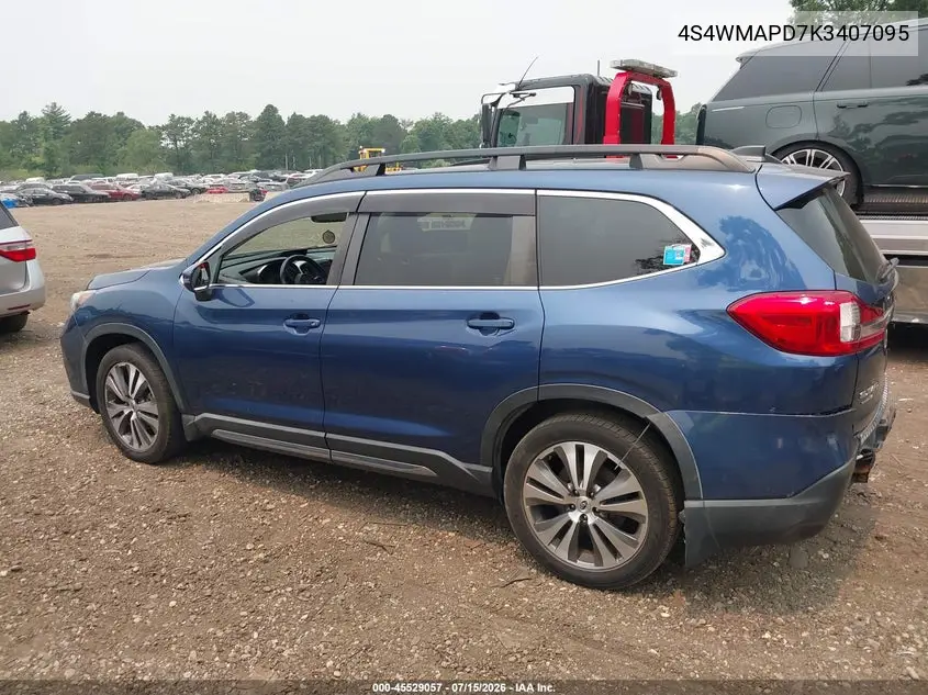 2019 Subaru Ascent Limited VIN: 4S4WMAPD7K3407095 Lot: 45529057