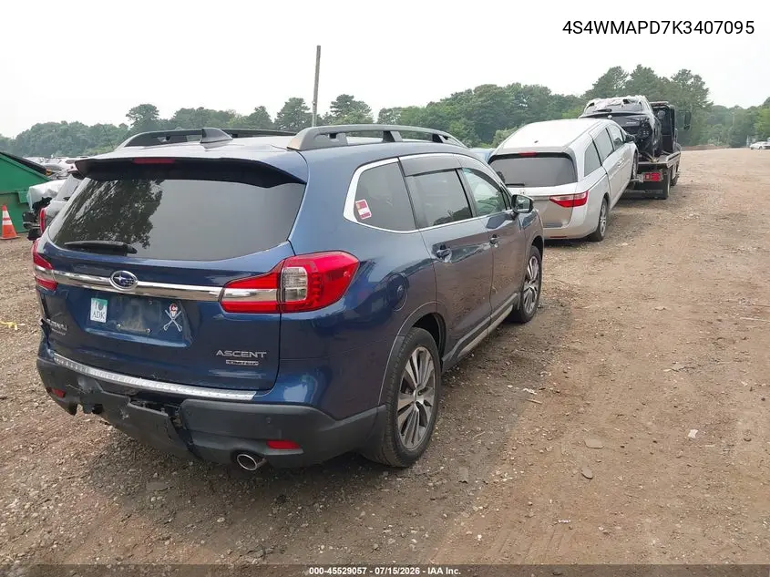2019 Subaru Ascent Limited VIN: 4S4WMAPD7K3407095 Lot: 45529057