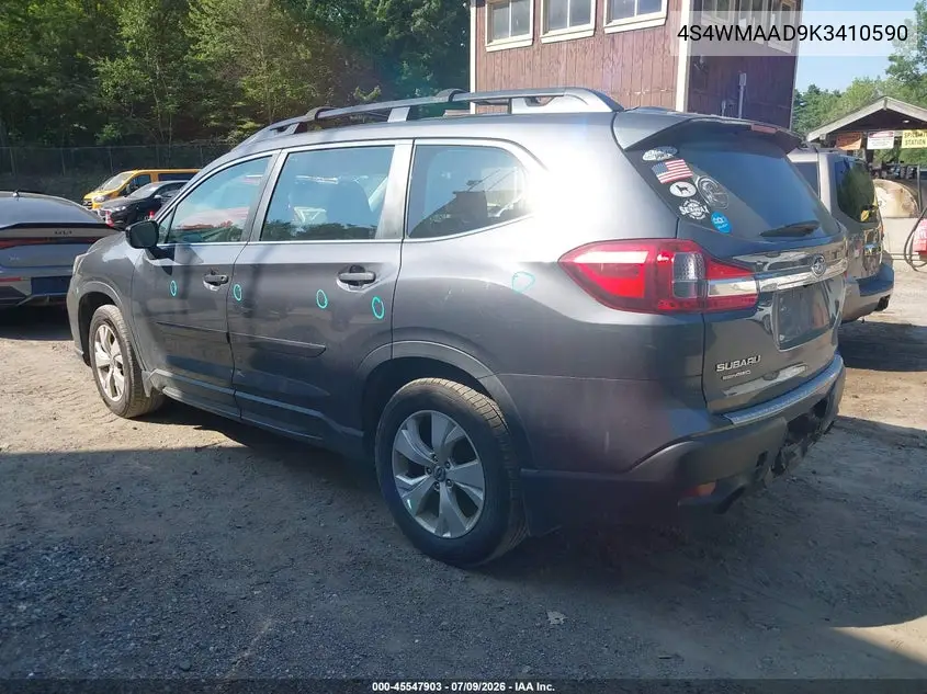 2019 Subaru Ascent VIN: 4S4WMAAD9K3410590 Lot: 45547903