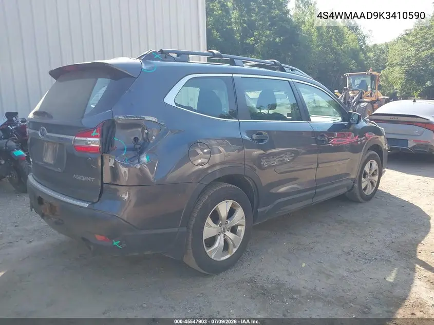 2019 Subaru Ascent VIN: 4S4WMAAD9K3410590 Lot: 45547903