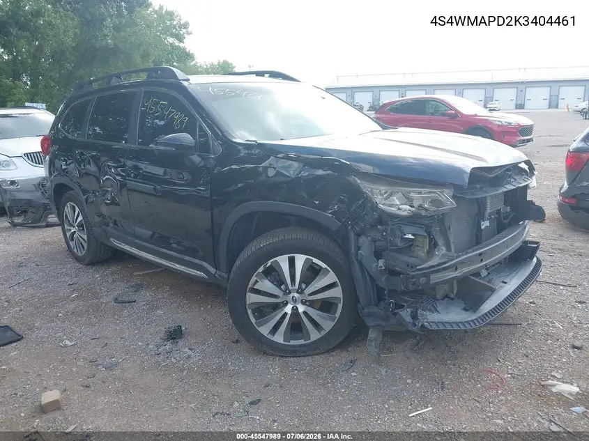 2019 Subaru Ascent Limited VIN: 4S4WMAPD2K3404461 Lot: 45547989
