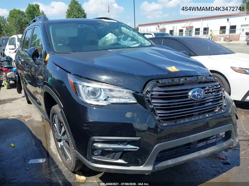 2019 Subaru Ascent Limited VIN: 4S4WMAMD4K3472748 Lot: 45563521
