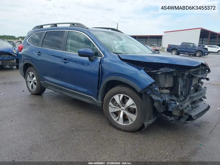 2019 Subaru Ascent Premium VIN: 4S4WMABD6K3455372 Lot: 45589907