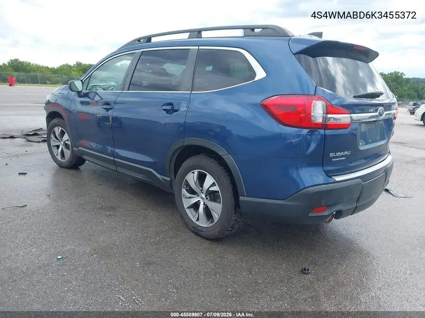 2019 Subaru Ascent Premium VIN: 4S4WMABD6K3455372 Lot: 45589907