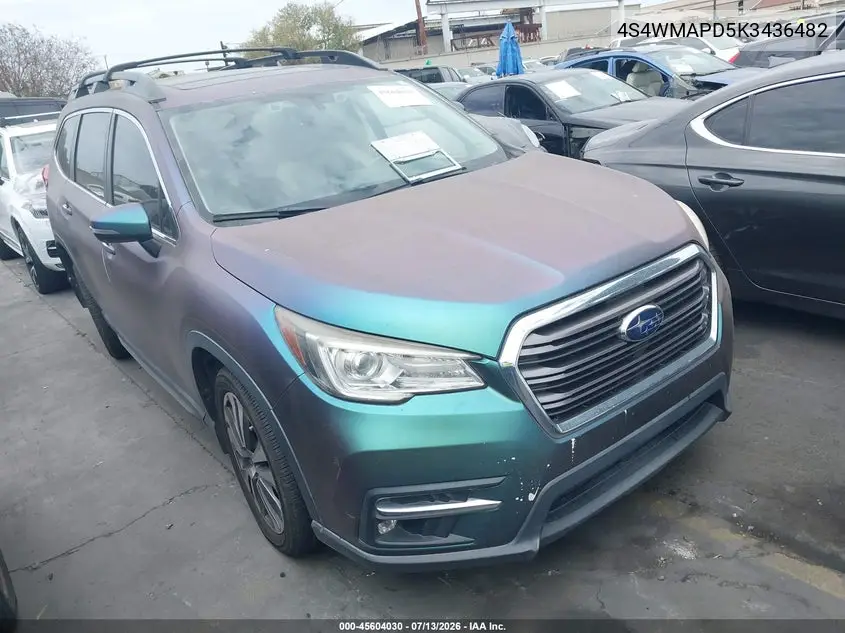 2019 Subaru Ascent Limited VIN: 4S4WMAPD5K3436482 Lot: 45604030