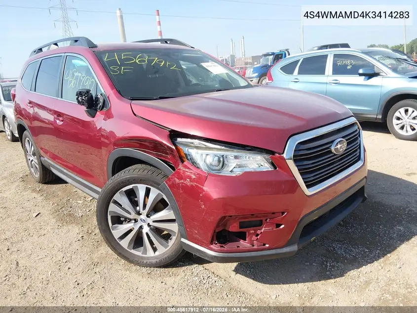 2019 Subaru Ascent Limited VIN: 4S4WMAMD4K3414283 Lot: 45617912