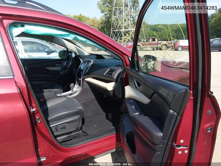 2019 Subaru Ascent Limited VIN: 4S4WMAMD4K3414283 Lot: 45617912