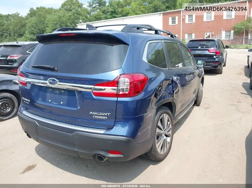 2019 Subaru Ascent Touring VIN: 4S4WMARD6K3426394 Lot: 45649578