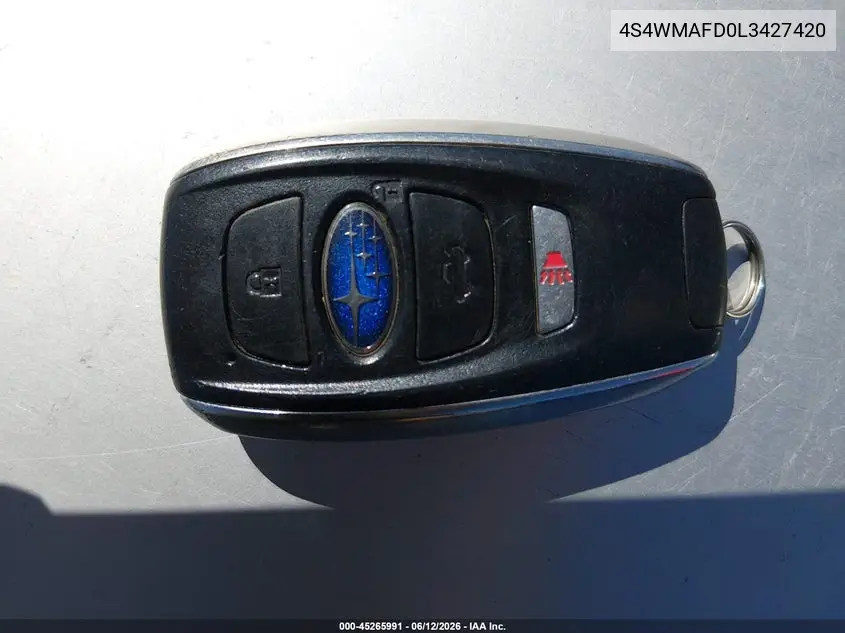 2020 Subaru Ascent Premium VIN: 4S4WMAFD0L3427420 Lot: 45265991