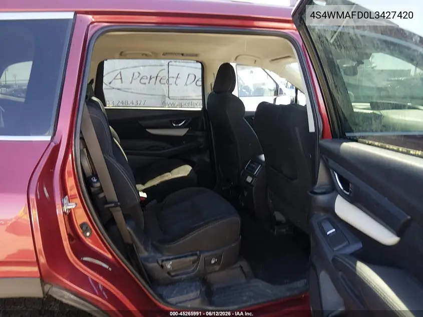 2020 Subaru Ascent Premium VIN: 4S4WMAFD0L3427420 Lot: 45265991