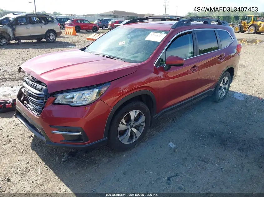 2020 Subaru Ascent Premium VIN: 4S4WMAFD3L3407453 Lot: 45304121