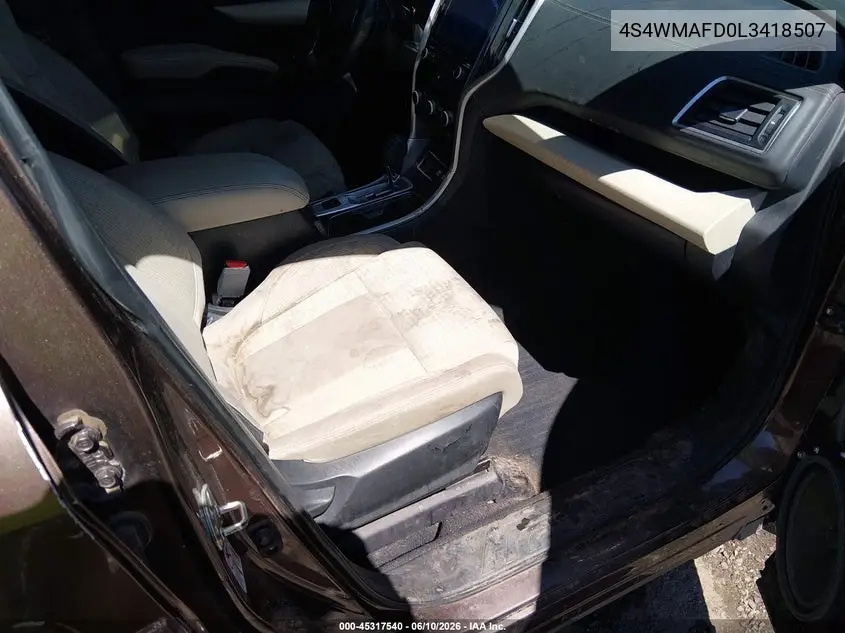 2020 Subaru Ascent Premium VIN: 4S4WMAFD0L3418507 Lot: 45317540