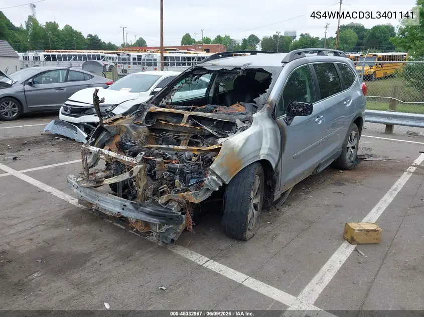 2020 Subaru Ascent Premium VIN: 4S4WMACD3L3401141 Lot: 45332967