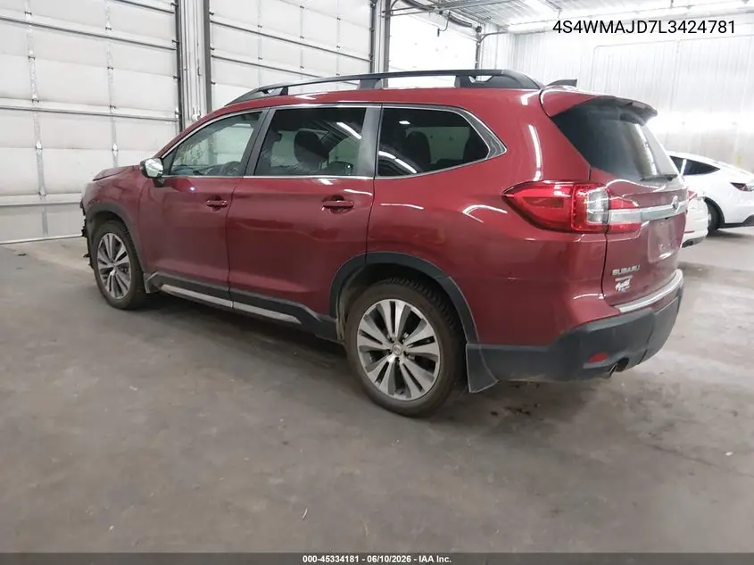 2020 Subaru Ascent Limited VIN: 4S4WMAJD7L3424781 Lot: 45334181