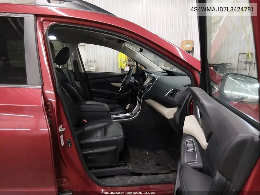 2020 Subaru Ascent Limited VIN: 4S4WMAJD7L3424781 Lot: 45334181