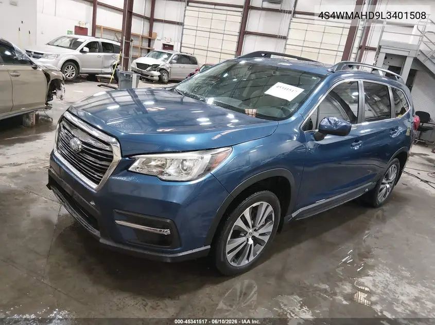 2020 Subaru Ascent Premium VIN: 4S4WMAHD9L3401508 Lot: 45341517