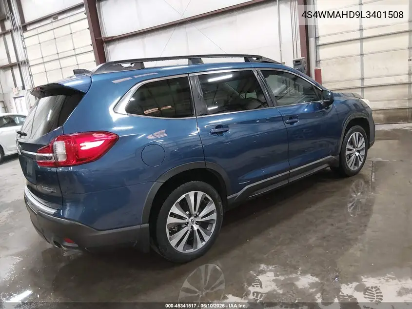 2020 Subaru Ascent Premium VIN: 4S4WMAHD9L3401508 Lot: 45341517