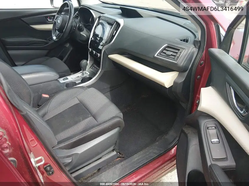 2020 Subaru Ascent Premium VIN: 4S4WMAFD6L3416499 Lot: 45361384